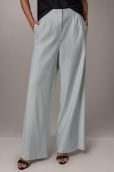 Donna Karan | EXTRA HIGH-RISE PLEATED WIDE-LEG PANT