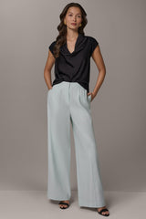 Donna Karan | EXTRA HIGH-RISE PLEATED WIDE-LEG PANT