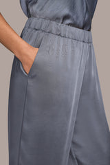 Donna Karan | SATIN MID-RISE RELAXED PANT