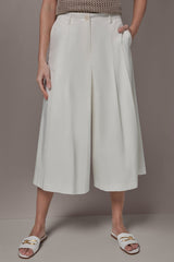 Donna Karan | EXTRA HIGH-RISE COTTON-SATEEN PLEATED WIDE-LEG PANT
