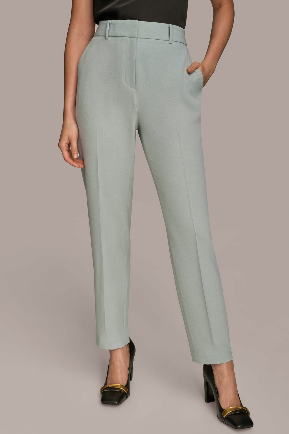 Donna Karan | HIGH-RISE STRAIGHT-LEG PANT
