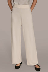 Donna Karan | HIGH-RISE WIDE-LEG SWEATER ANKLE PANT