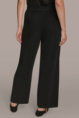 Donna Karan | HIGH-RISE WIDE-LEG SWEATER ANKLE PANT