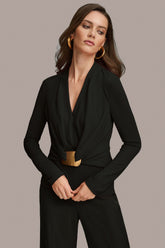 Donna Karan | FAUX WRAP WITH HARDWARE TOP