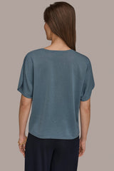 Donna Karan | SEQUIN SPLIT SLEEVE SWEATER