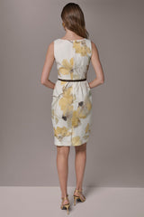 Donna Karan | TWEED FLORAL SLEEVELESS SHEATH DRESS