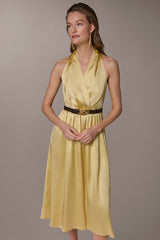Donna Karan | SLEEVELESS COWL-NECK MIDI DRESS