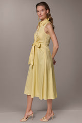 Donna Karan | COTTON-SATEEN MIDI SHIRT DRESS
