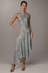Donna Karan | SLEEVELESS MIDI FIT AND FLARE DRESS