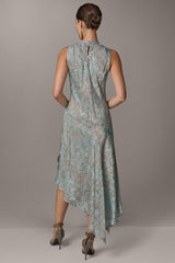 Donna Karan | SLEEVELESS MIDI FIT AND FLARE DRESS