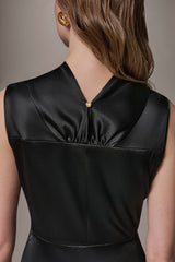 Donna Karan | SILK-CHARMEUSE MIDI A-LINE DRESS