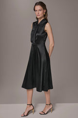 Donna Karan | SILK-CHARMEUSE MIDI A-LINE DRESS