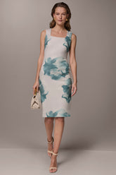 Donna Karan | FLORAL MIDI SHEATH DRESS
