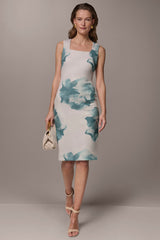 Donna Karan | FLORAL MIDI SHEATH DRESS