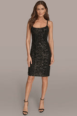 Donna Karan | SEQUINED SEAM DRESS