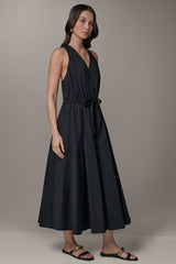 Donna Karan | SLEEVELESS MIDI HALTER DRESS