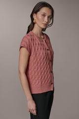 Donna Karan | SLEEVELESS CABLE KNIT VEST