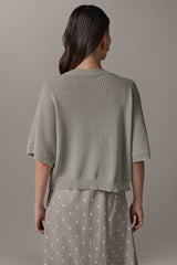 Donna Karan | SHORT SLEEVE EASY CARDIGAN