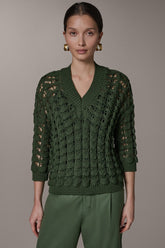 Donna Karan | 3/4 SLEEVE SWEATER