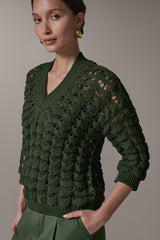 Donna Karan | 3/4 SLEEVE SWEATER