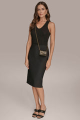 Donna Karan | MALVERNE METALLIC CROC-EFFECT MINI CROSSBODY BAG