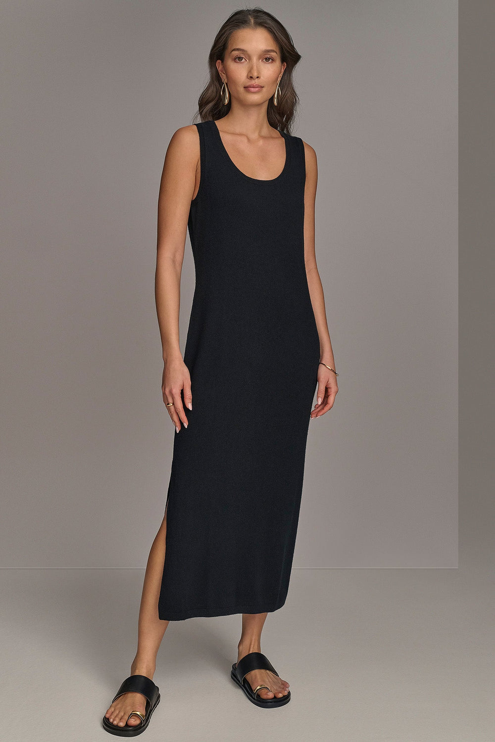 Donna Karan | CASHMERE SLEEVELESS MIDI TANK DRESS
