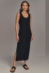 Donna Karan | CASHMERE SLEEVELESS MIDI TANK DRESS