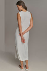 Donna Karan | CASHMERE SLEEVELESS MIDI TANK DRESS