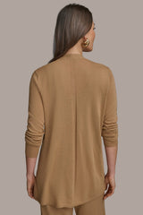 Donna Karan | LONG SLEEVE RIB OPEN CARDIGAN