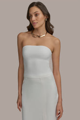 Donna Karan | SWEATER BANDEAU TOP