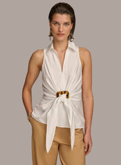 Donna Karan | TORTOISE HARDWARE KNOT TOP