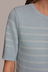 Donna Karan | SEQUIN STRIPE SWEATER