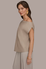 Donna Karan | ASYMMETRIC ANGLE HEM TOP