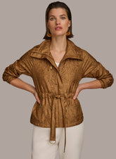 Donna Karan | TEXTURE BELTED WRAP JACKET