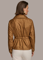 Donna Karan | TEXTURE BELTED WRAP JACKET