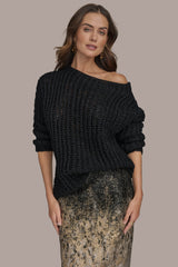 Donna Karan | OPEN STITCH DOLMAN SWEATER