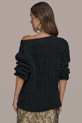 Donna Karan | OPEN STITCH DOLMAN SWEATER