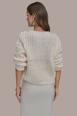 Donna Karan | OPEN STITCH DOLMAN SWEATER