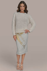 Donna Karan | OPEN STITCH DOLMAN SWEATER