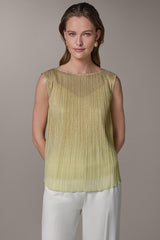 Donna Karan | SLEEVELESS METALLIC BLOUSE
