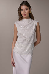 Donna Karan | SEQUIN BLOUSE