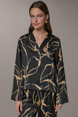 Donna Karan | LONG SLEEVE PRINT BLOUSE