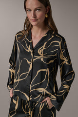 Donna Karan | LONG SLEEVE PRINT BLOUSE