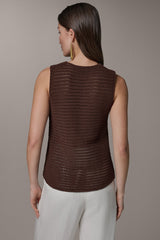Donna Karan | SLEEVELESS METALLIC SWEATER TANK