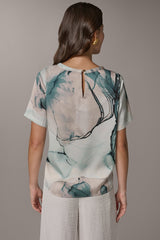 Donna Karan | MARBLE GOLD-TONE EMBELLISHED SHOULDER TOP