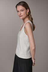 Donna Karan | SLEEVELESS SEQUIN SWEATER CAMI