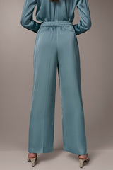 Donna Karan | SATIN HIGH-RISE WIDE-LEG PANT