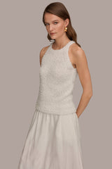 Donna Karan | SLEEVELESS HALTER SWEATER TANK
