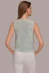 Donna Karan | SLEEVELESS TIE-FRONT CARDIGAN