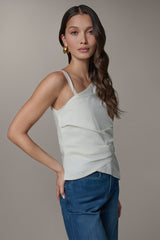 Donna Karan | SLEEVELESS ASYMMETRIC BLOUSE